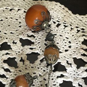 Antique Amber Bead Necklace